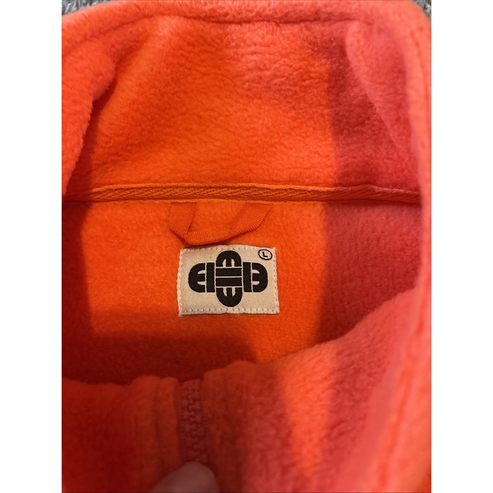 Vintage 90s Tide Downy Racing Men's Size Large L Orange Fleece Zip Up - Picture 3 of 5